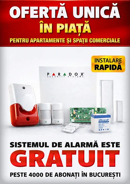 Sistemul de alarma este GRATUIT